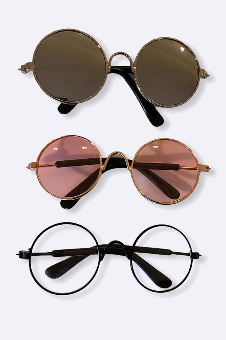 Dolls Glasses - Clear / Pink / Mirror lenses