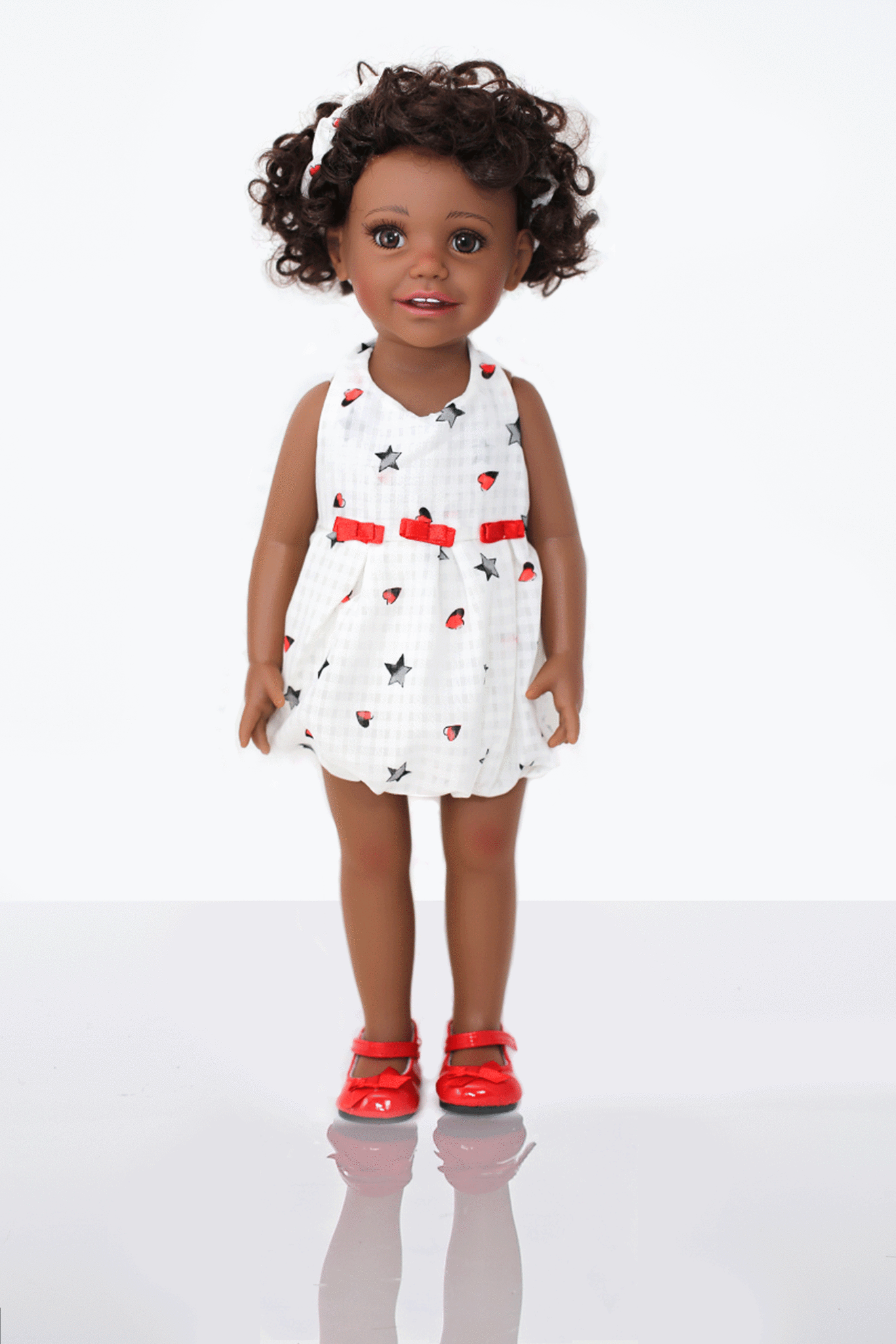 White and red dress and shoes set