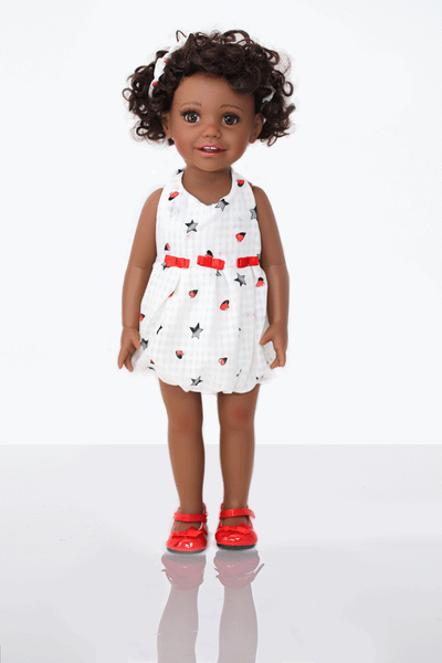 White and red dress and shoes set