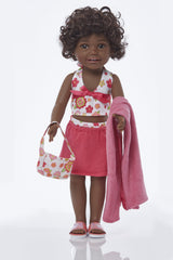 Tankini 6 piece set with pink sliders