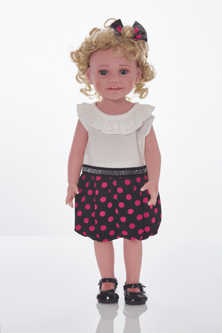 Dotty Pink three piece dress set