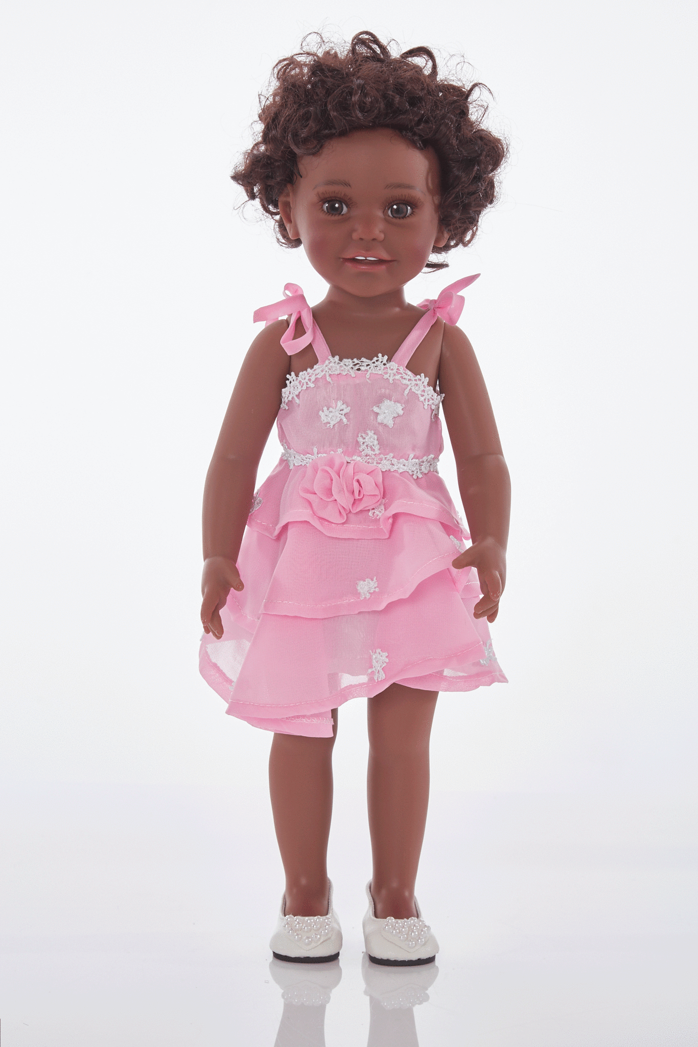 Pink party dress and shoes set