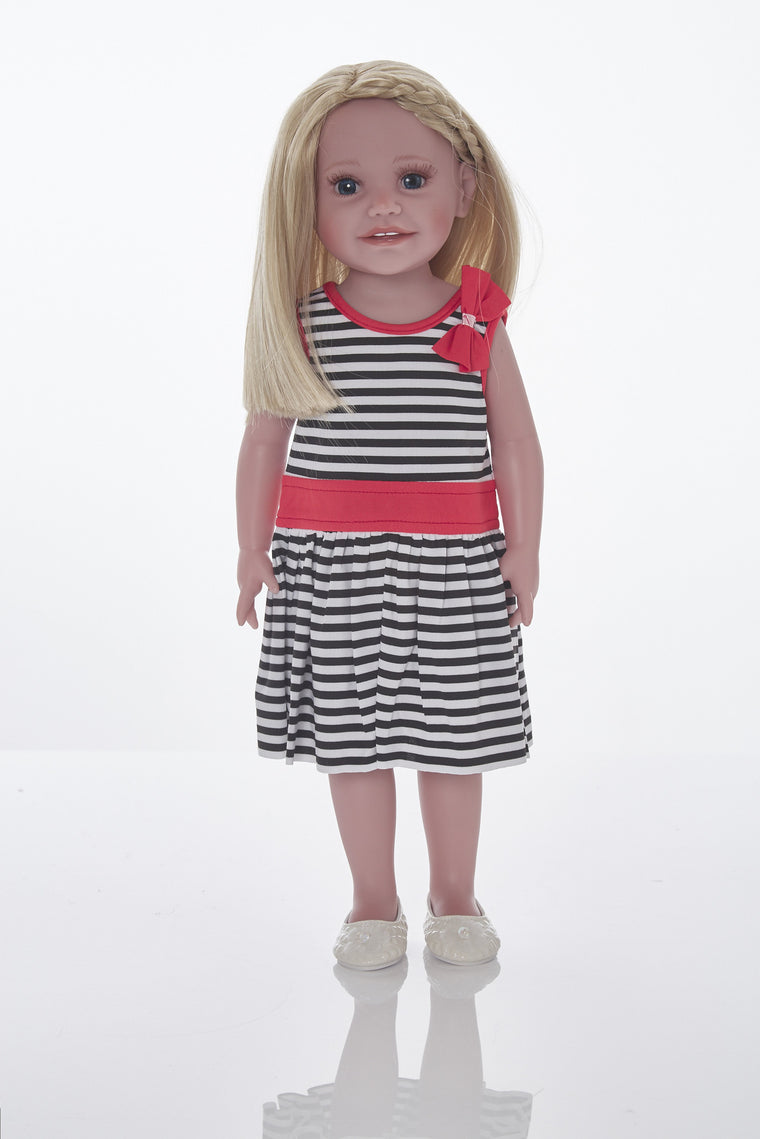 Striped dress and pumps set