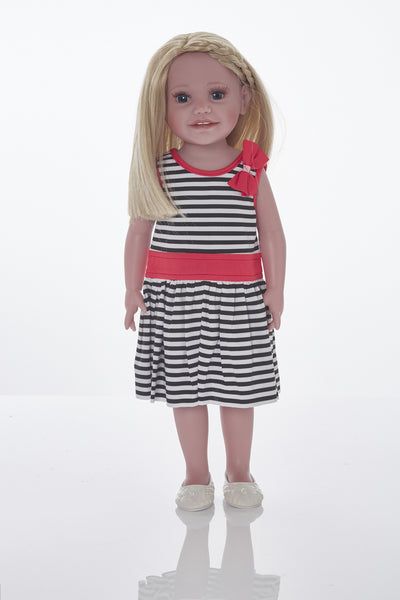 Striped dress and pumps set