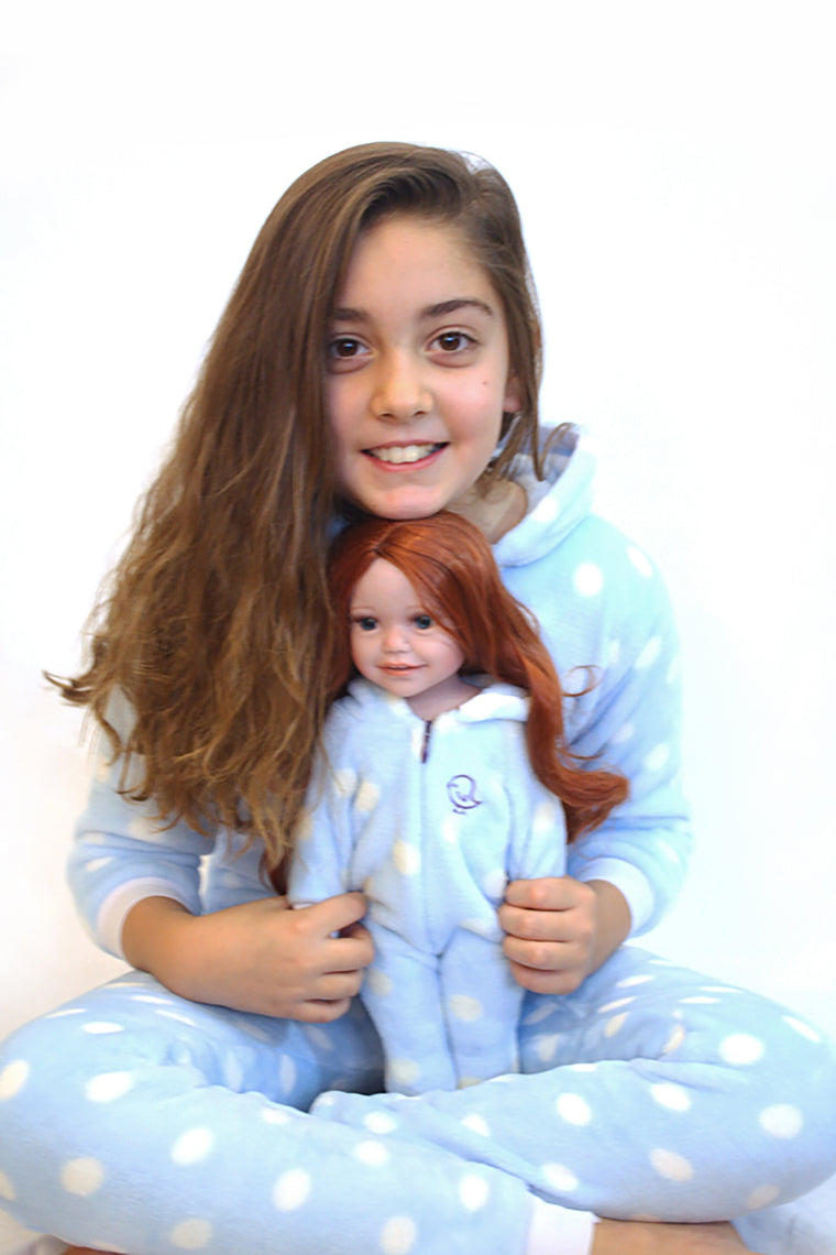 Twin Onesies set (Child age 8-10) & Dolls onesie