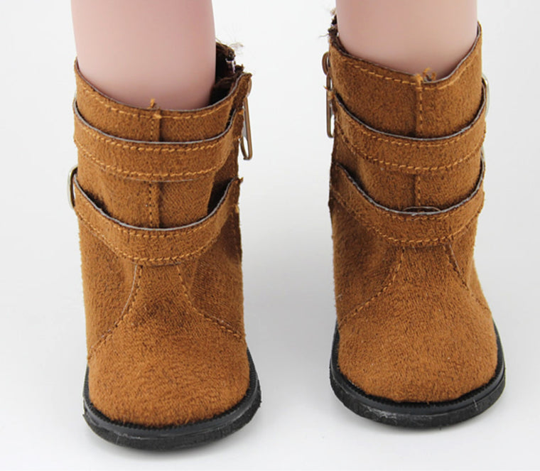 Brown suede boots