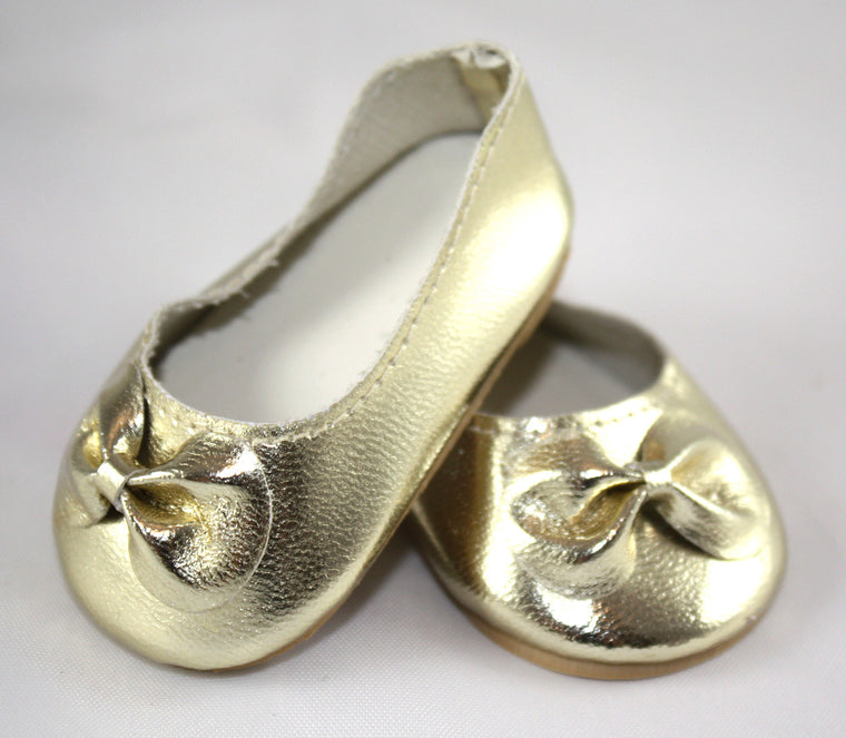 Gold ballet pumps