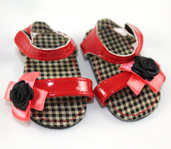 Red and Black sandals