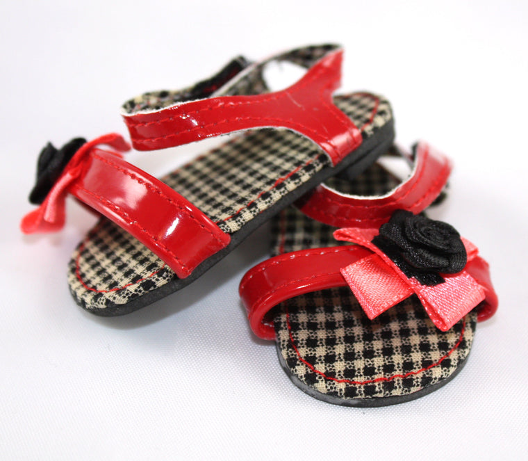 Red and Black sandals